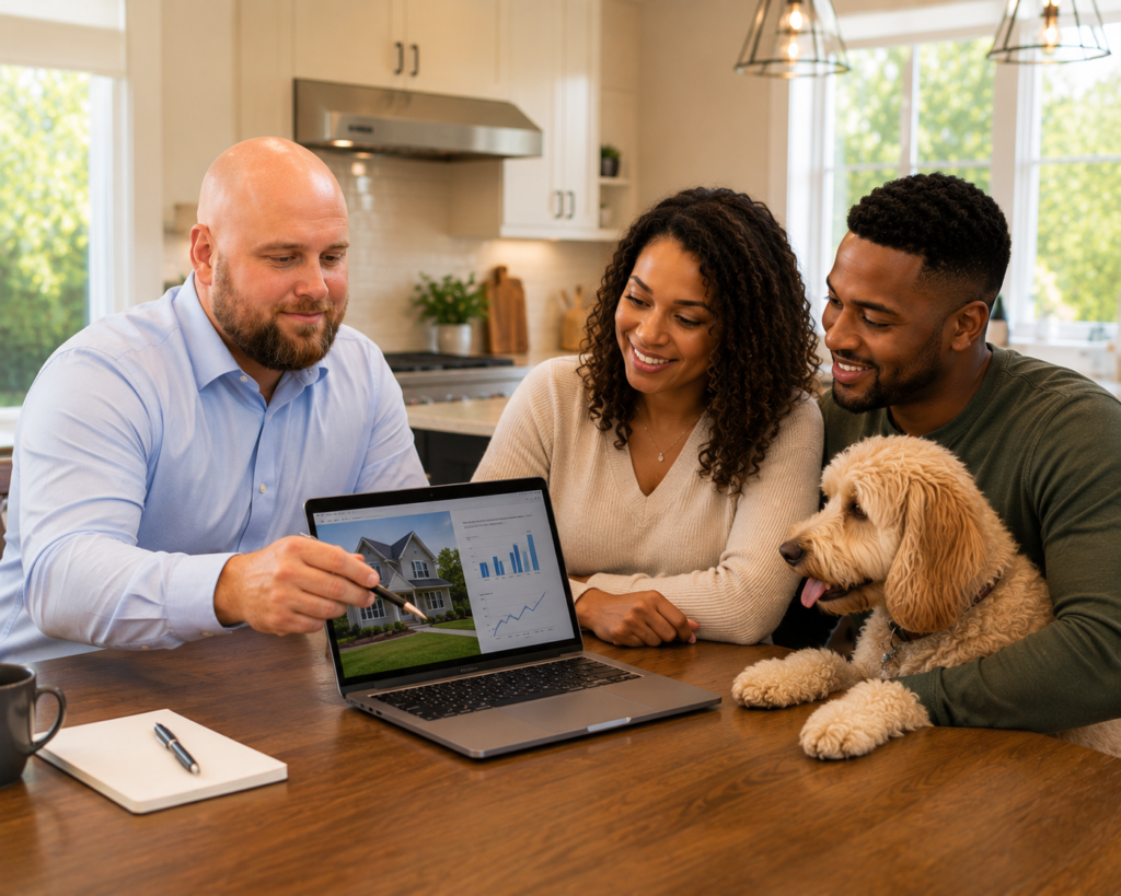 real estate agent explaining home value versus Zillow Zestimate in Southern Maryland