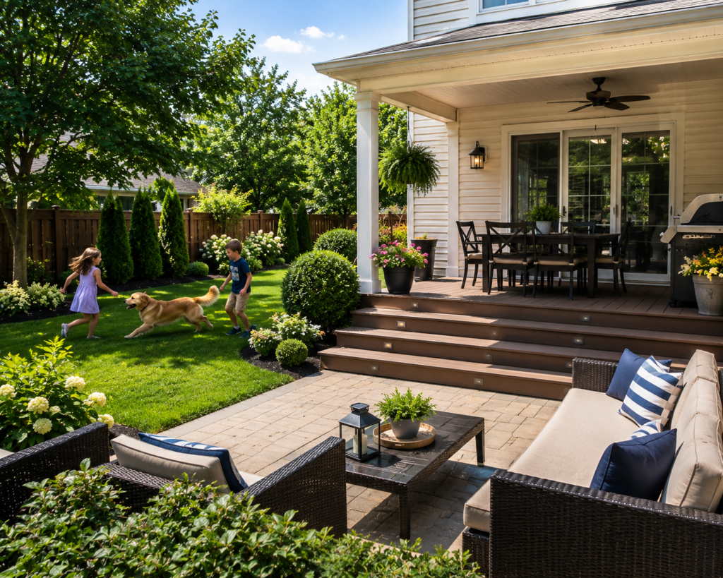Southern Maryland home backyard adding value at closing