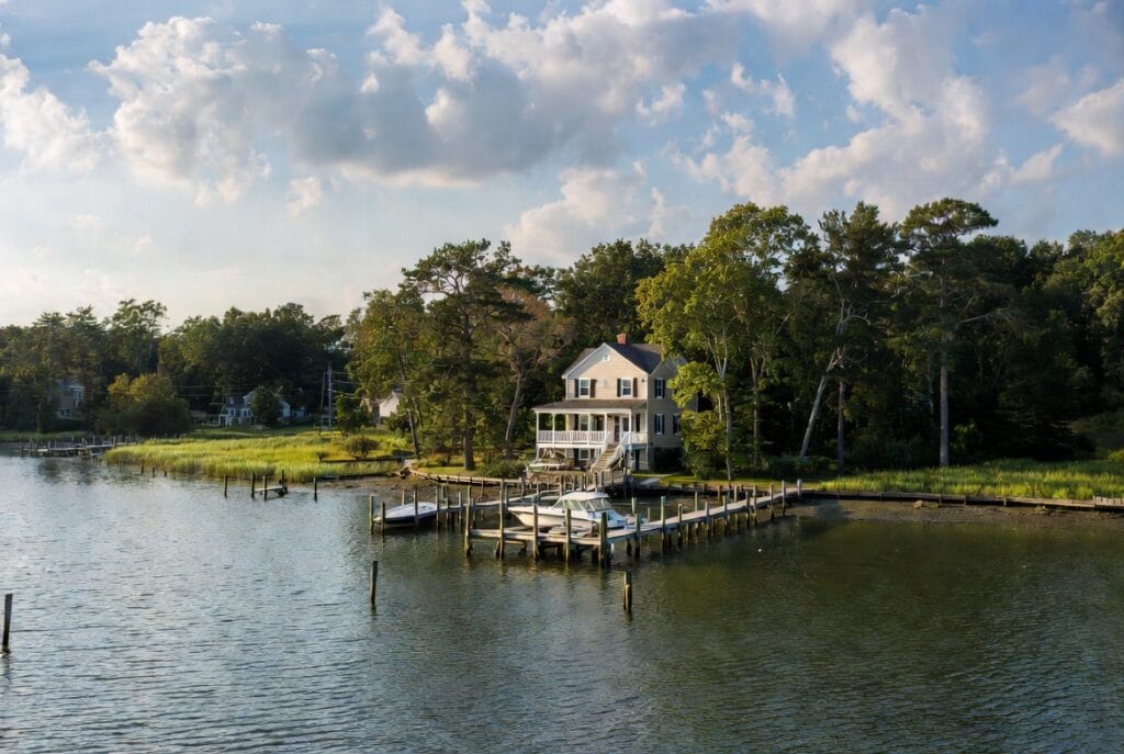 Waterfront home with private pier on a Chesapeake Bay tributary in Anne Arundel County