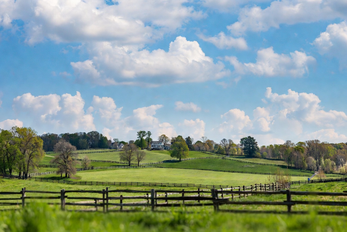 Rural Western Howard County Maryland with farmland and large-lot homes