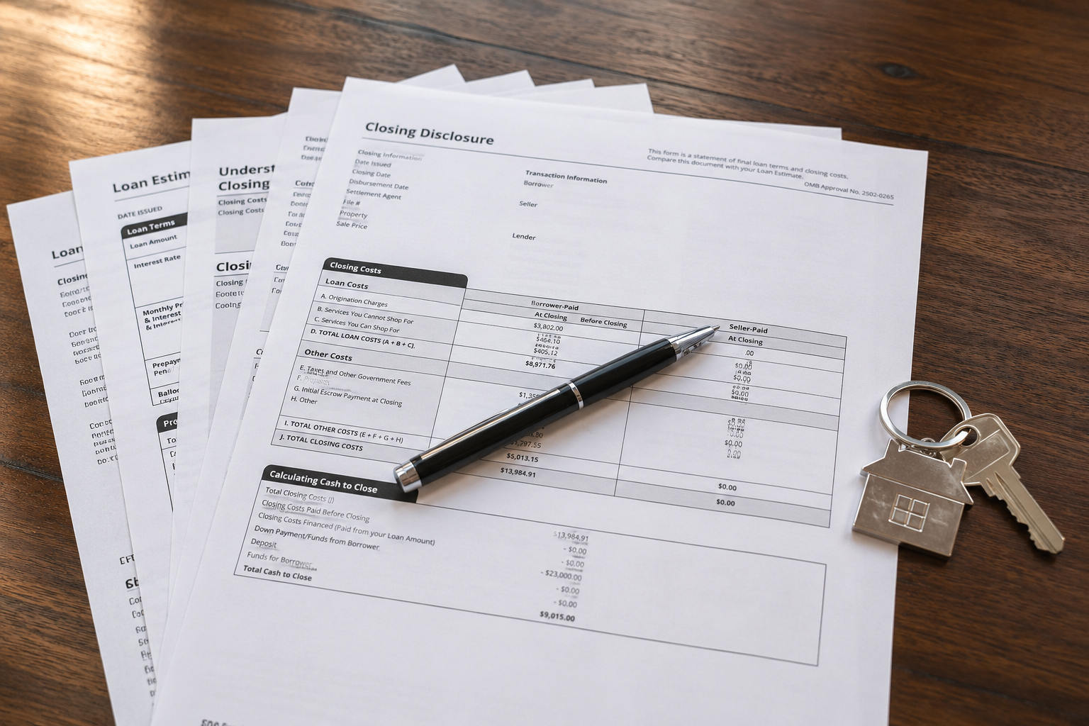 Maryland mortgage calculator results reviewed at the closing table