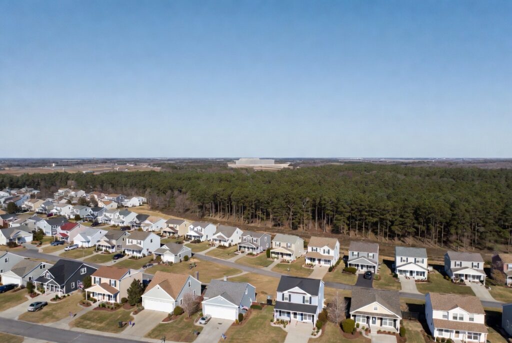 St Mary's County Maryland residential neighborhood near NAS Patuxent River"