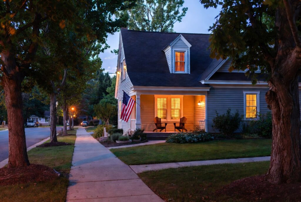 St Mary's County Maryland craftsman rental home porch near NAS Patuxent River military base