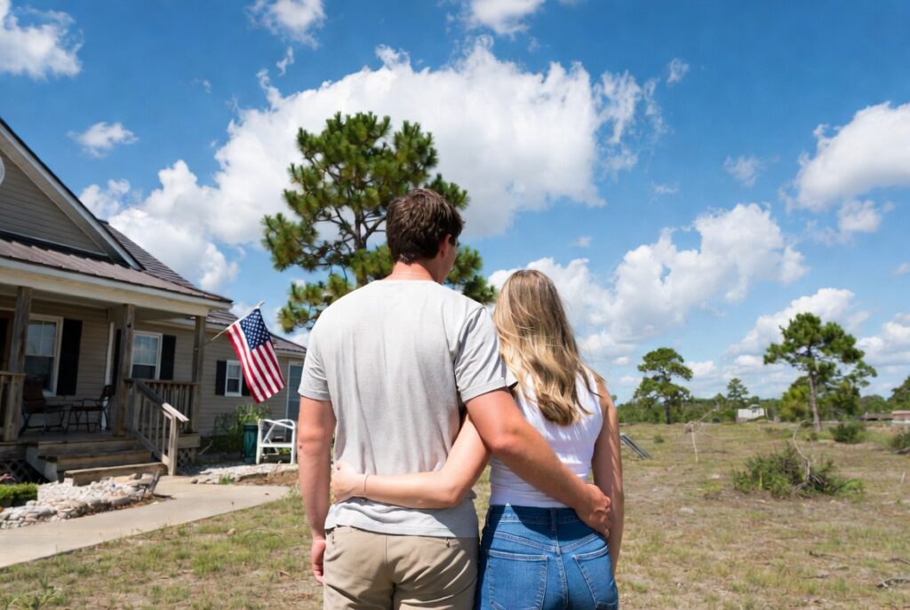 military family using VA loan first-time home buyer program near NAS Patuxent River Maryland
