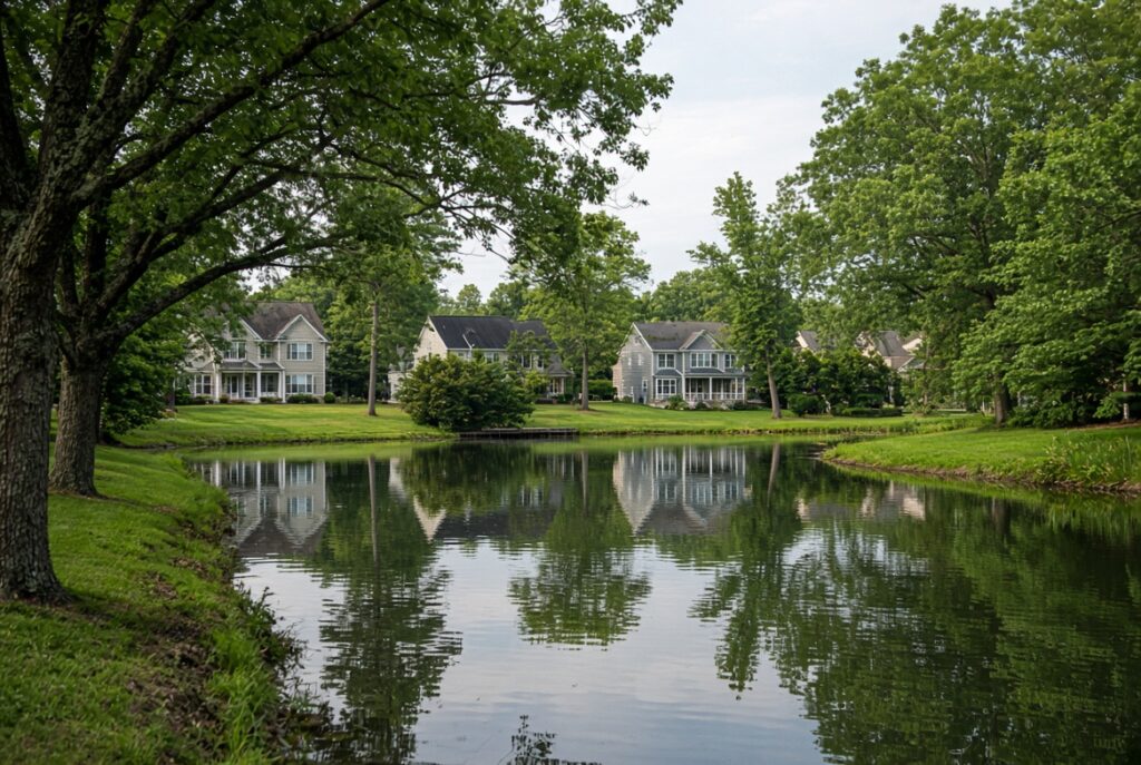 Bowie Maryland Allen Pond Park Prince George's County established neighborhood