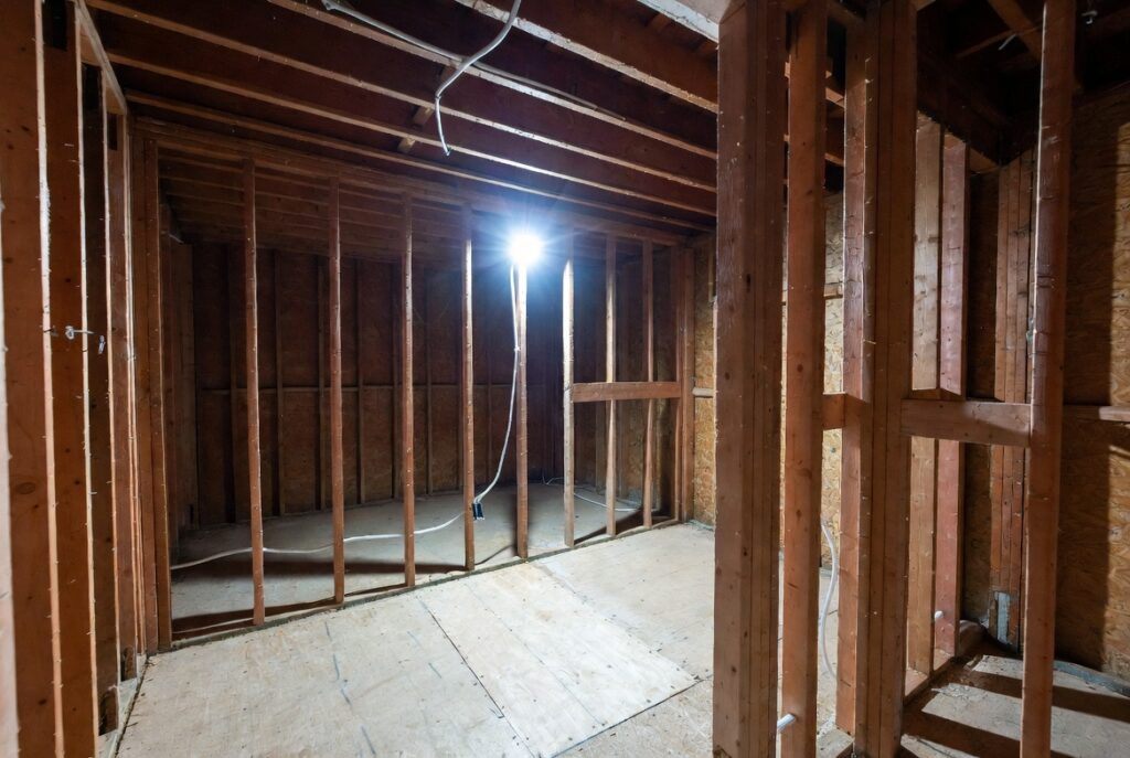 fix and flip renovation in progress on Southern Maryland investment property