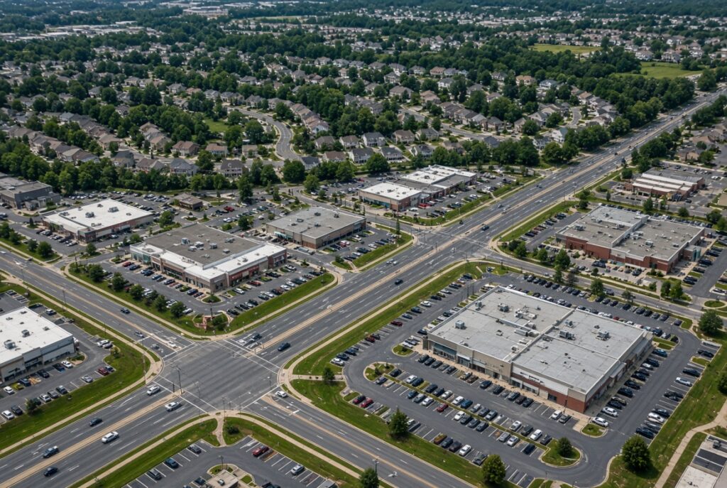 best realtor in Southern Maryland — Waldorf Maryland commercial district aerial