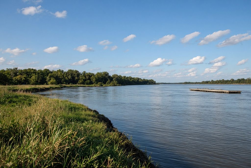 Calm Patuxent River shoreline near Prince Frederick and Solomons showing the Southern Maryland lifestyle in August 2026