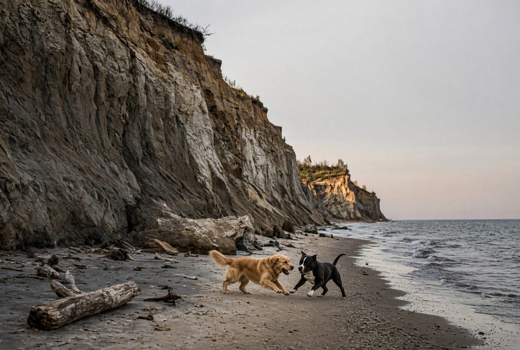 Calvert Cliffs white fossil cliffs Chesapeake Bay Maryland waterfront